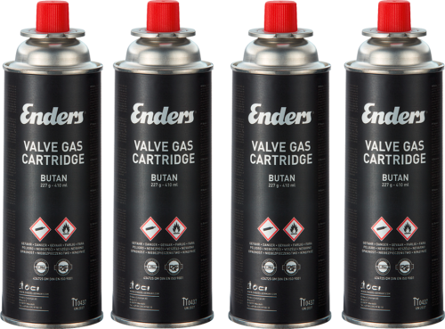 Enders 4er-Set Butan Ventilkartusche Gaskartusche 4 x 227 g - Gaskartuschen