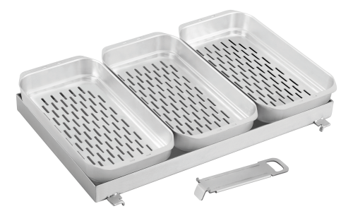 Enders Edelstahl Pfanne und Körbe Set 4-teilig für Gasgrill Urban II und Explorer II - Grillroste, Pfannen und Platten