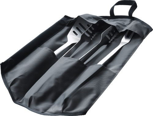 Enders Premium Grillbesteck Edelstahl 3er-Set inkl. Tasche - Grillbesteck