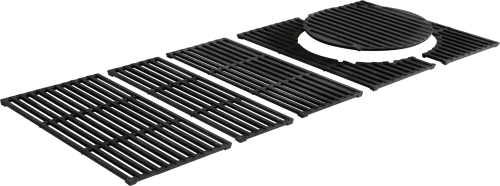 Enders Switch Grid Hyde 6 Grillrost emailliertes Gusseisen mit herausnehmbarem Rundelement 42 x 96 cm - Grillroste, Pfannen und Platten