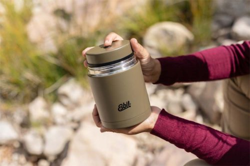 Esbit Food Thermobehälter inkl. Schüssel 18/8 Edelstahl Olivgrün 1 Liter - Isolierflaschen & Isobehälter