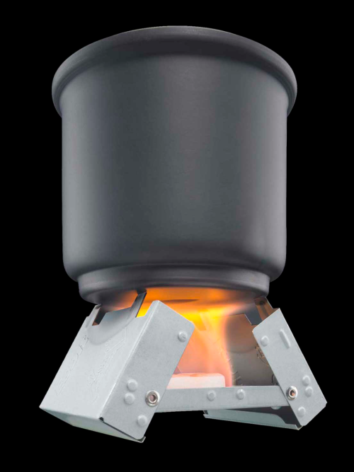 Esbit Taschenkocher mit Windschutzfunktion inkl. 16 x 5 g Trockenbrennstoff-Tabletten - Taschenkocher