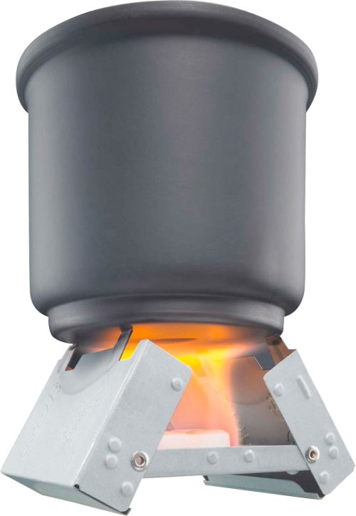 Esbit Taschenkocher mit Windschutzfunktion inkl. 20 x 4 g Trockenbrennstoff-Tabletten - Taschenkocher