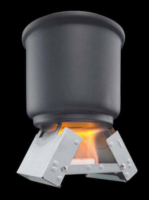 Esbit Taschenkocher mit Windschutzfunktion inkl. 6 x 14 g Trockenbrennstoff-Tabletten - Taschenkocher