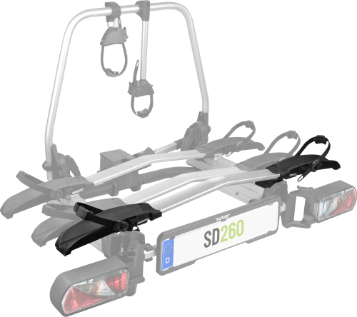 Eufab Erweiterungsschiene 3. Fahrrad für SD260 Kupplungsträger silber - Fahrradschienen