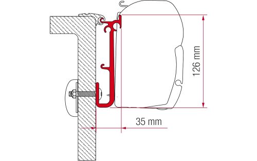 F45 Kit Caravan - Markisenadapter von Fiamma