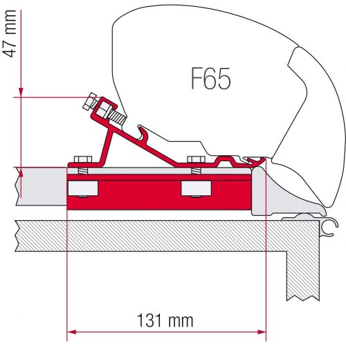 F65/F80s Kit Fixing-Bar - Markisenadapter von Fiamma