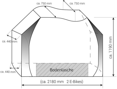 Fahrradschutzhülle Professional für 2 Fahrräder - Fahrradschutzhüllen von Hindermann
