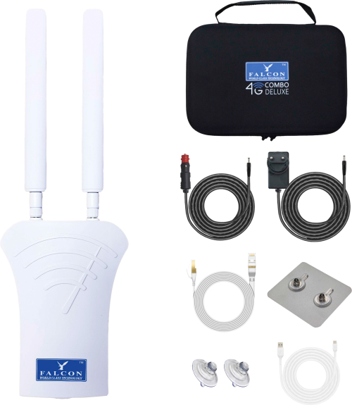 Falcon 4G Combo Deluxe V3 LTE Outdoor-Internetantenne mit 150 Mbit/s Highspeed und 360° Empfang - 5G-/LTE-Antennen