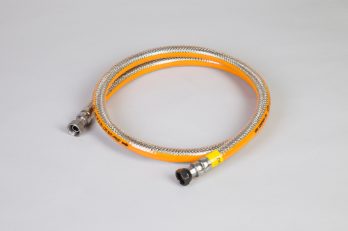 Favex Gasschlauch für Niederdruck Propan und Butan Edelstahl 1,5 Meter - Gas-Verlängerungsschläuche von Fawo