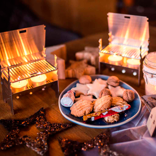 Fennek Mini Grill Edelstahl 11,1 x 7,3 cm - Holzkohlegrills