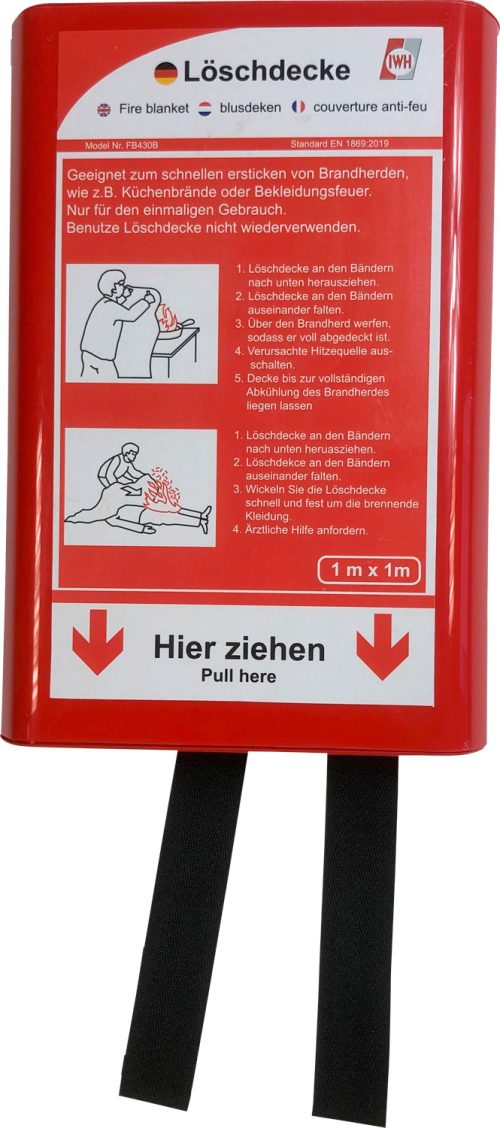 Feuerlöschdecke 100 x 100 cm  - Feuerlöscher von IWH