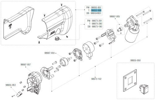 Fiamma Abdeckung vorne und hinten für Motor Kit F45s - Farbe Titanium Fiamma Ersatzteilnummer 98655-999 - Ersatzteile Zelte & Markisen