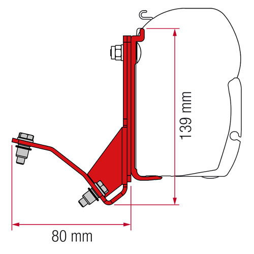 Fiamma Adapter-Kit F45 Ducato Hymercar - Markisenadapter