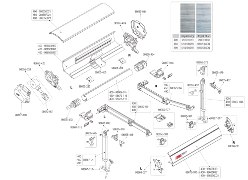 Fiamma Endkappe links für F65 L titan Fiamma Artikelnummer 98667-040 - Ersatzteile Zelte & Markisen