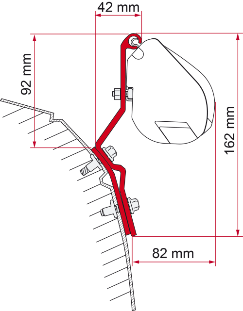 Fiamma F35 Pro Kit VW T4 Lift Roof - Markisenadapter