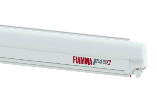 Fiamma F45s Wandmarkise 350 cm Rechtslenker (Polar White / Royal Grey) - Kassettenmarkisen
