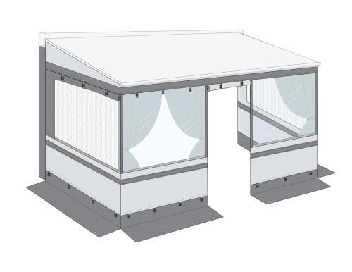 Fiamma Front Panel F für Markisenzelt Privacy Room 320 F65 / F80 Fiamma Ersatzteilnummer 98660-118 - Ersatzteile Zelte & Markisen