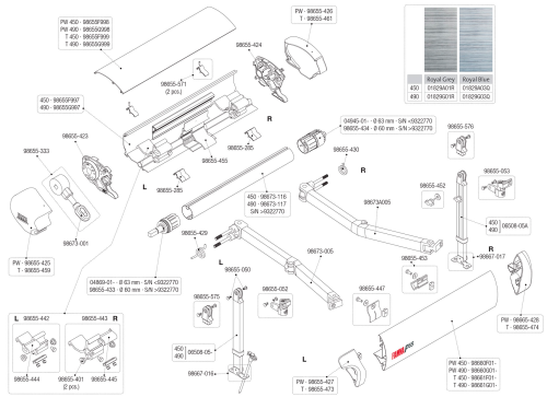 Fiamma Frontblende Walzenrutsche für F65 Fiamma Artikelnummer 98655-453 - Ersatzteile Zelte & Markisen