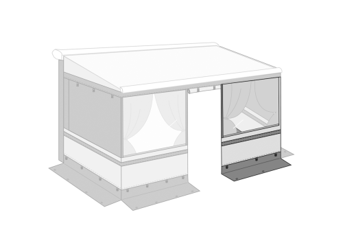 Fiamma Frontpanel für Privacy Room Light für F45 Markisen 125 cm - Wohnwagenvorzelte