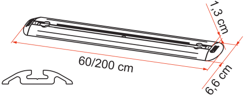 Fiamma Garage Bars Premium 200 Multifunktionsleisten 200 cm - Fiamma