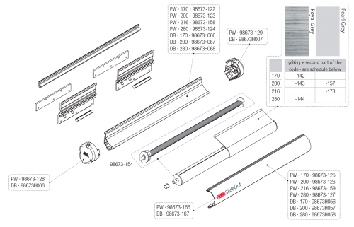 Fiamma Gehäuse 200 für Slide Out Black Fiamma Artikelnummer 98673H067 - Ersatzteile Zelte & Markisen