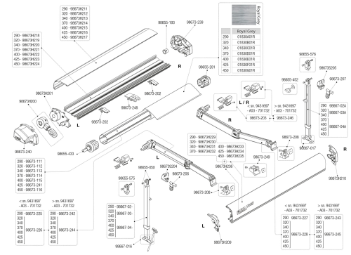Fiamma Gehäuse 290 für F80S Deep Black Fiamma Artikelnummer 98673H218 - Ersatzteile Zelte & Markisen