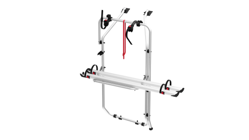 Fiamma Heck Fahrradträger Carry-Bike VW T5 D / T6 D Fahrradträger für 2 Fahrräder, E-Bike geeignet (Silber) - Heck-Fahrradträger