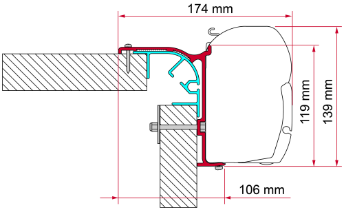 Fiamma Kit Bailey MK Markisenadapter für Fiamma F45 MK 1 - Markisenadapter