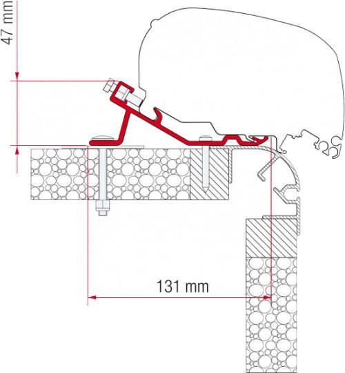 Fiamma Kit Bailey Markisenadapter für Fiamma F80 / F65 - Markisenadapter