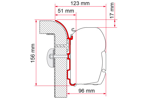 Fiamma Kit Bürstner Markisenadapter für Fiamma F45 - Markisenadapter