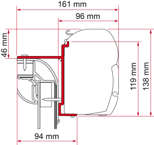 Fiamma Kit Pilote Explorateur Markisenadapter für Fiamma F45 - Markisenadapter