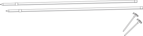 Fiamma Kit Poles für Rear Door Cover - Weiteres Markisenzubehör