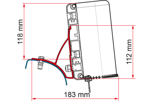 Fiamma Kit Renault Trafic Markisenadapter für Fiamma Compass vor 2015 - Markisenadapter