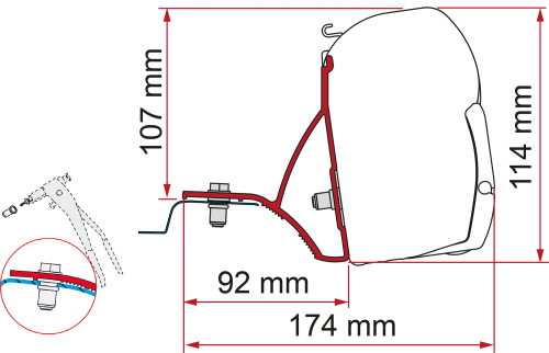 Fiamma Kit Renault Trafic ab 2015 - Markisenadapter