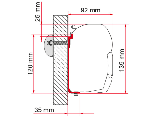 Fiamma Kit S 400 - Markisenadapter