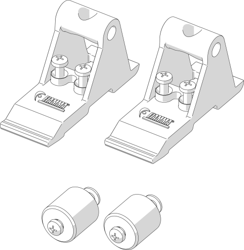 Fiamma Kit Side Montageset für Markisen-Seitenteile Side W Pro F45/F80/Shade / Sun View Side F45/F80 passend für Thule Omnistor 4900/5200 / Tristor 2 - Weiteres Markisenzubehör