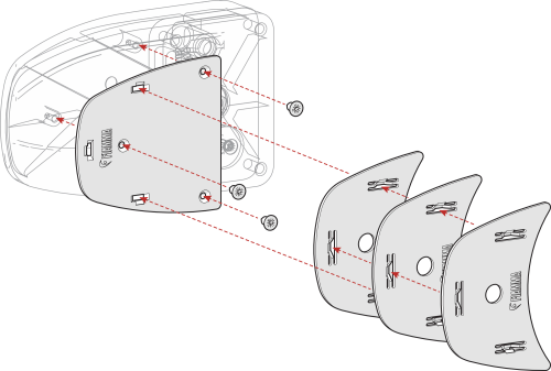 Fiamma Kit Spacer Safe Door ab 2017 Montagekit für Fiamma Safe Door weiß - Türschlösser