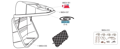 Fiamma Klebedichtung für Heckbox Ultra-Box 1 / 2 / 3 / 180 / 320 / 360 / 500 / Sport Pro - Fiamma Ersatzteilnummer 98654-028 - Ersatzteile Fahrzeug