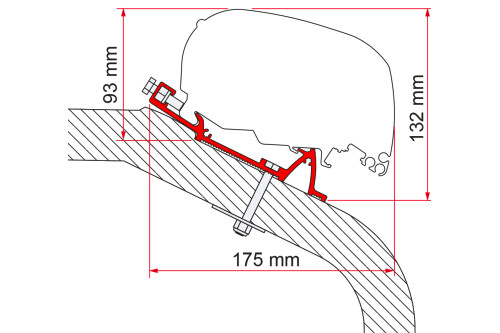 Fiamma LMC Tec Markisenadapter für Fiamma F80/F65 400 cm - Markisenadapter