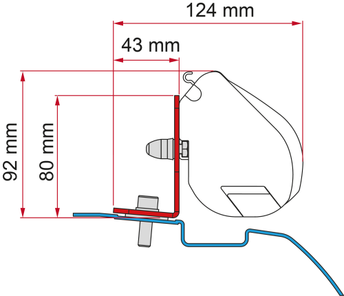 Fiamma Markisenadapter-Kit Nissan NV200 - Deep Black - Markisenadapter