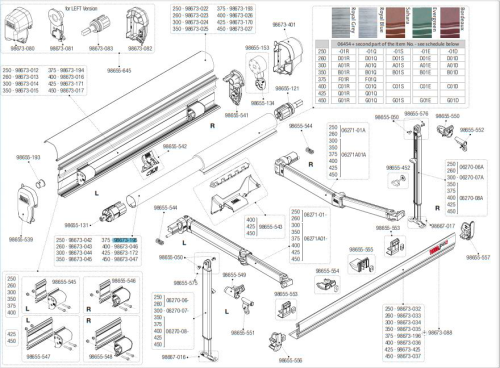 Fiamma Markisenwalze für Markise F45s 425 - Fiamma Ersatzteilnummer 98673-172 - Ersatzteile Zelte & Markisen