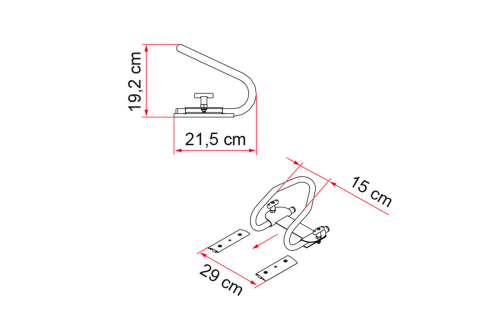 Fiamma Moto Wheel Chock Rear Reifenblockiersystem für Hinterreifen - Fahrradträger Heckgarage