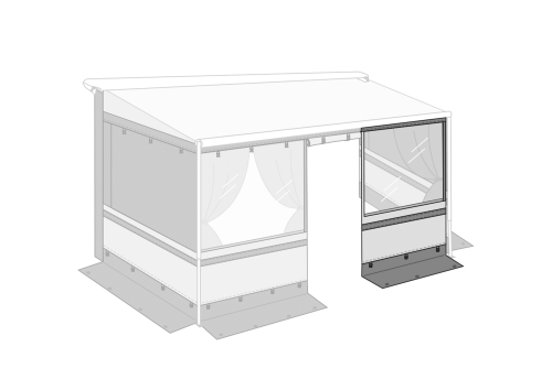 Fiamma Privacy Room CS light Frontpanel für Markisenvorzelte 130 cm - Markisenvorzelte & Wände