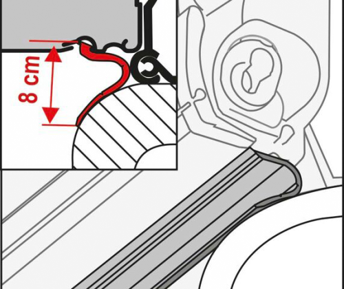 Fiamma Rain Guard Lower Abdichtung für F45s und F45l Markisen 20 Meter - Ersatzteile Fiamma Markisen