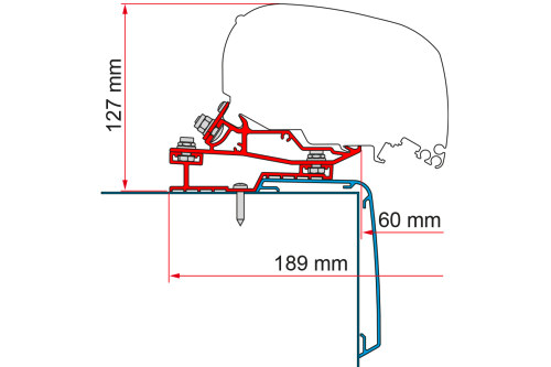 Fiamma Rapido C Line Markisenadapter für Fiamma F80/F65 450 cm - Markisenadapter