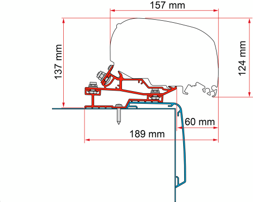 Fiamma Rapido C55i C86i Adapter Markise für F65 / F80 - Ersatzteile Zelte & Markisen