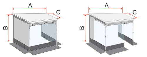Fiamma Room F40Van Premium Vorzelt für F40 Markise - Markisenvorzelte & Wände