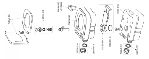 Fiamma Schraubverschluss und Dichtung passend zu Bi-Pot Rot Fiamma Artikelnummer 98659-010 - Ersatzteile Fiamma Abwassertanks