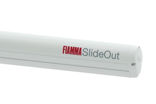 Fiamma Slide Out Wandmarkise 280 cm für mobile Fahrzeugwände (Polar White / Royal Grey) - Kassettenmarkisen